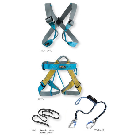 Kit via ferrata Rock Empire Ferrata Max Set bleu / gris