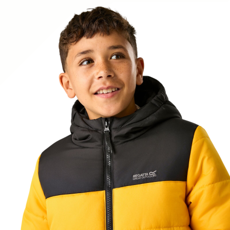 Veste d'hiver enfants Regatta Lofthouse Black/Mustard