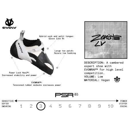 Chaussons d'escalade Evolv Zenist Pro LV