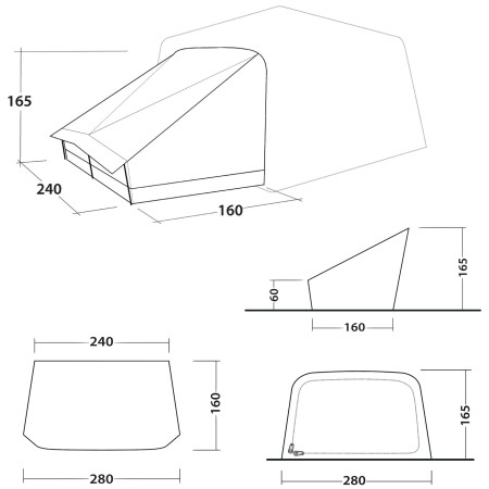 Auvent tente Outwell Fastlane 300 Annexe