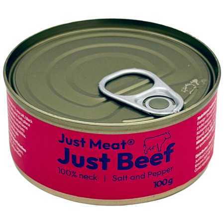 Boîte de conserve Just Meat Hovězí krk 100 g rouge