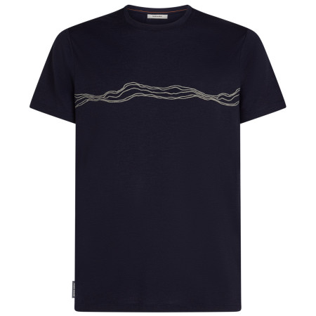 T-shirt homme Icebreaker Men Merino 150 Tech Lite SS Tee Mountain Pulse bleu foncé Midnight Navy