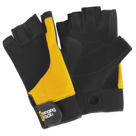 Gants Singing Rock Falconer 3/4 noir / jaune