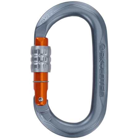 Mousqueton Skylotec Obx SG (screw gate) gris / orange Titanium/Orange/Titanium