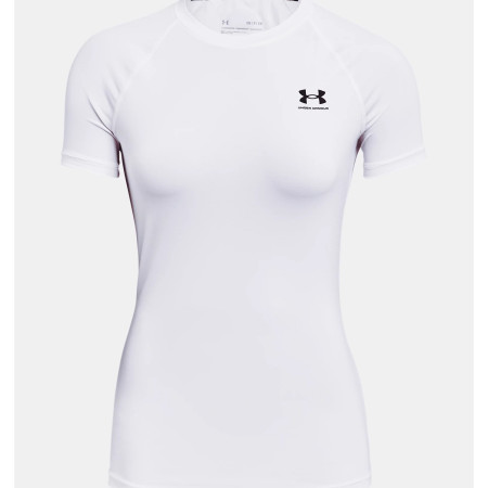 T-shirt fonctionnel femme Under Armour HG Authentics Comp SS blanc White/Black