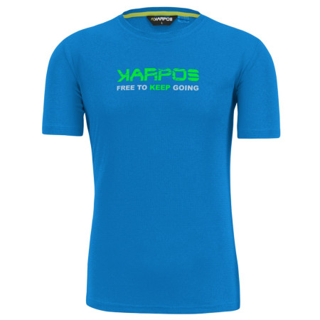 T-shirt homme Karpos Val Federia Tee bleu clair Indigo Bunting Print 1