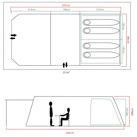 Tente familiale Coleman Fastpitch Victoria Falls 4