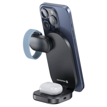 Chargeur sans fil Swissten MagBase 3-in-1