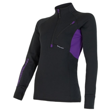 Sweat-shirt femme Sensor Tecnostretch, krátký zip vert