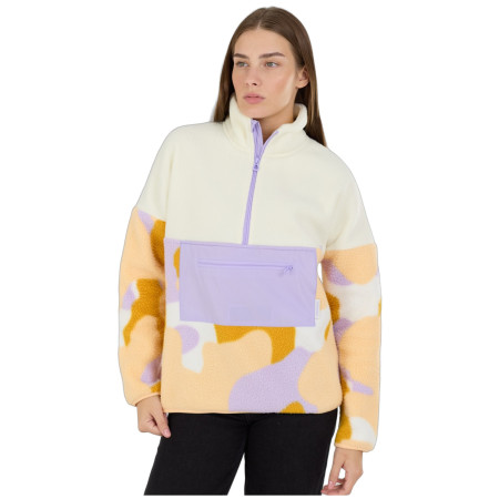 Sweat-shirt femme Fundango Riva Hybrid Pullover jaune / violet corn cloud