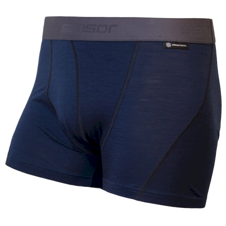 Short homme Sensor Merino Active bleu foncé Deep Blue
