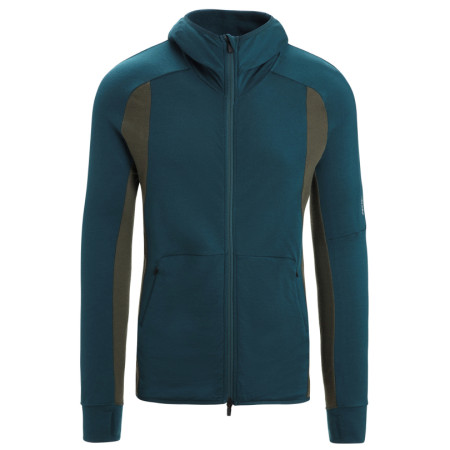 Sweatshirt fonctionnel homme Icebreaker Merino Quantum ZoneKnit™ LS Zip Hoodie green Green Glory/Loden/Cb