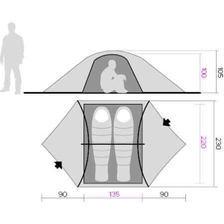 Tente de randonnée Hannah Eagle 2 (2023)