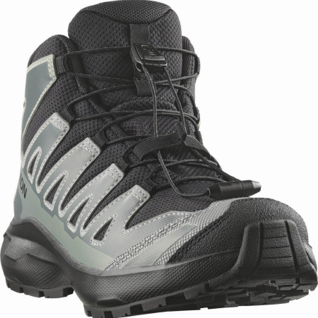 Chaussures enfant Salomon Xa Pro Mid Wp J Black-Sedona Sage-Wrought Iron