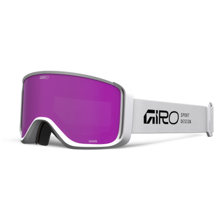 Lunettes de ski femmes Giro Sagen W White Stacked-Amber Pink/Yellow blanc White Stacked