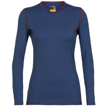 T-shirt femme Icebreaker Women's 200 Oasis Long Sleeve bleue lazurite/espresso/s