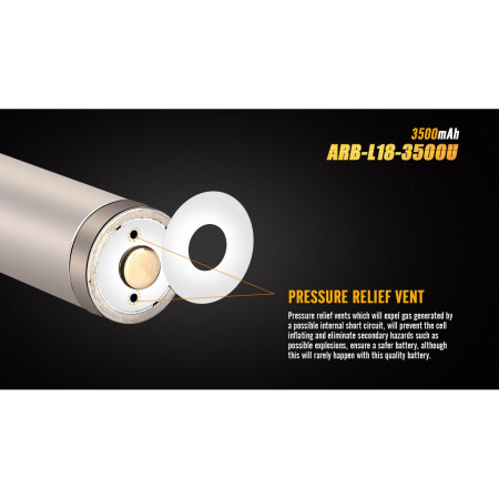 Batterie rechargeable Fenix 18650 3500 mAh USB Li-ion