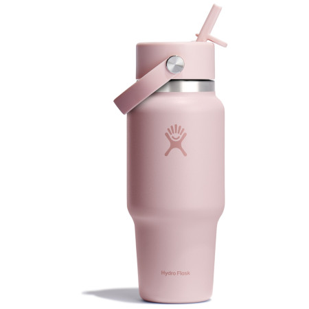 Mug isotherme Hydro Flask Wide Flex Straw Travel Bottle 24 Oz rose clair trillium