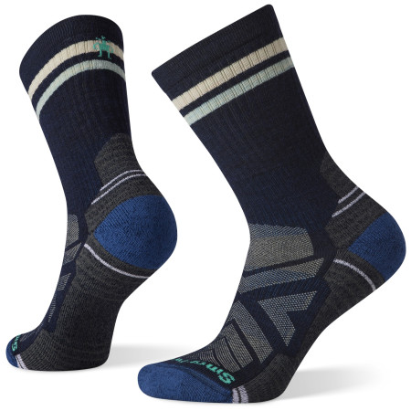 Chaussettes femme Smartwool W Performance Hike Lght Cshn Tb Strp Crw bleue DeepNavy