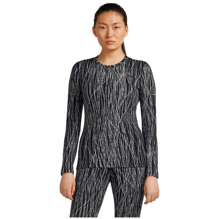 T-shirt fonctionnel femme Icebreaker Women Merino 260 Tech Vertex LS Crewe Delta Lines AOP