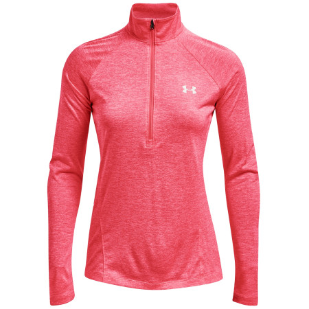T-shirt fonctionnel femme Under Armour Tech 1/2 Zip - Twist 2022 rose Cerise / Pink Lemonade / Metallic Silver