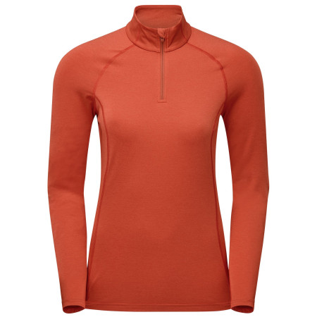 T-shirt fonctionnel femme Montane Dart Xt Zip Neck rouge Saffron Red