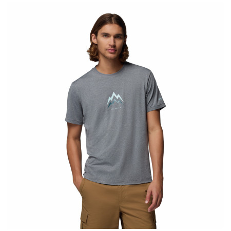 T-shirt homme Columbia Parsons Point™ SS Graphic Tee gris City Grey Heather, Pointed Peaks