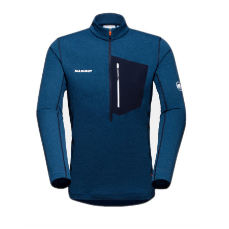 Sweatshirt fonctionnel homme Mammut Aenergy Light ML Half Zip Pull Men bleue ice/marine