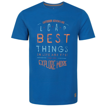 T-shirt homme Loap Badru krátký rukáv bleue Blue