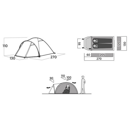 Tente de randonnée Easy Camp Setesdal 2
