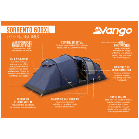 Tente familiale Vango Sorrento 600XL