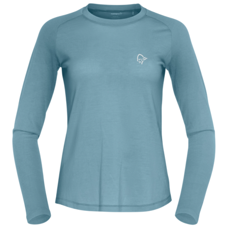 T-shirt femme Norrona femund pureUll Long Sleeve bleu Trooper