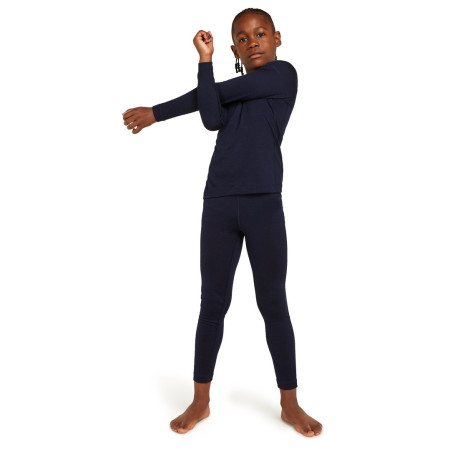 T-shirt fonctionnel enfant Icebreaker K 200 Oasis LS Crewe Midnight Navy