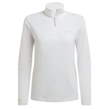 T-shirt femme Craghoppers NosiLife SolarShield+ Half Zip Top blanc White