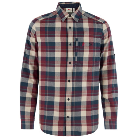 Chemise homme Fjällräven Fjällglim Regular Shirt M bleu foncé Dark Navy-Maroon
