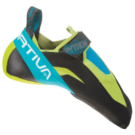 Chaussons d'escalade La Sportiva Python vert - bleu AppleGreen/TropicBlue