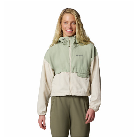 Veste femme Columbia Spire Valley™ Cropped Windbreaker vert Safari, Dark Stone