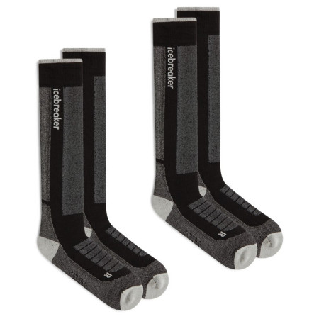 Chaussettes homme Icebreaker Men Mer Ski+ Medium OTC 2 Pack noir / gris Blk/Ether/Graph
