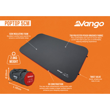 Matelas autogonflant Vango PopTop 5cm