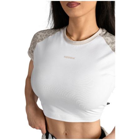 T-shirt femme Nebbia Crop Top Leopard '97 Primal