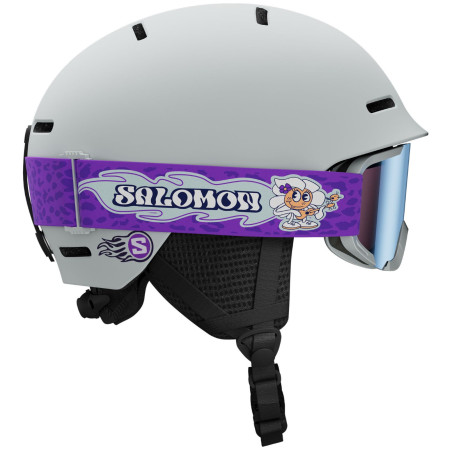 Casque de ski enfant Salomon Player Combo bleu clair Ice Flow