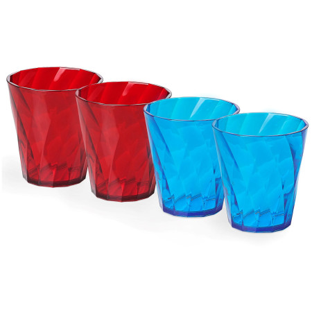 Jeu de verres Omada Tritan Water glass Set 0.35 l rouge / bleu