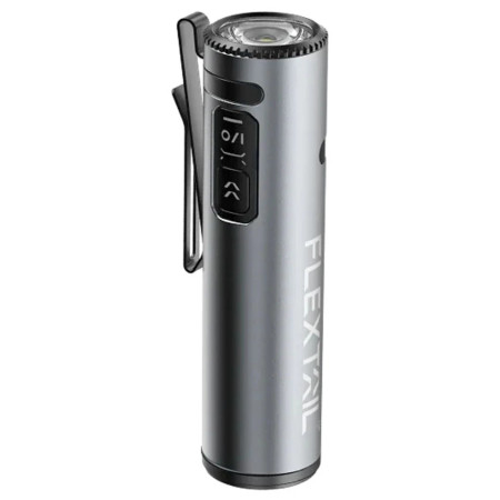 Lampe de poche LED Flextail ZERO Flashlight 1200 argenté Silver
