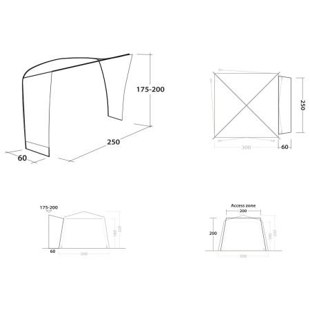 Connecteur tente Outwell Fastlane 300 Vehicle Connector with door