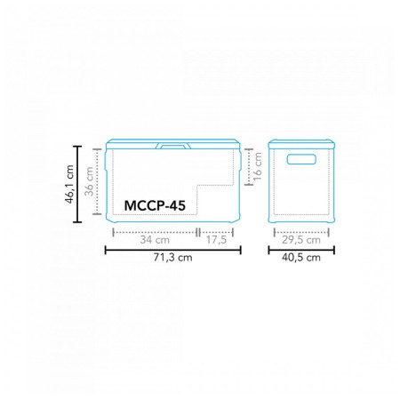 Réfrigérateur à compresseur Mestic Coolbox Compressor MCCP-45 AC/DC