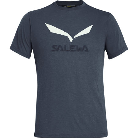 T-shirt homme Salewa Solidlogo Dri-Rel M S/S Tee bleu foncé OmbreBlueMelange