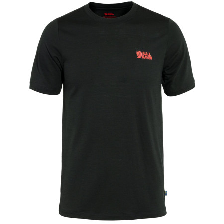 T-shirt homme Fjällräven Abisko Wool Logo SS M vert Black
