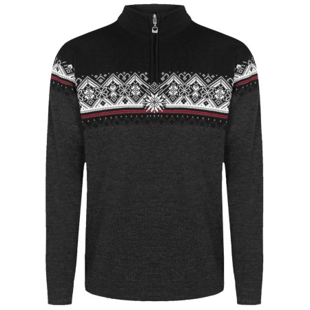 Chandail homme Dale of Norway Moritz Masc Sweater noir Darkcharcoal Raspberry Black