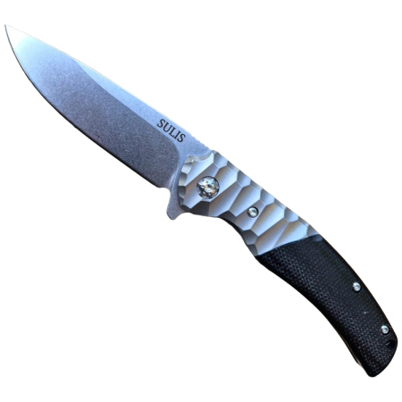 couteau pliant Dachs Knives Sulis EVO N690+Titan noir / argenté Stonewash