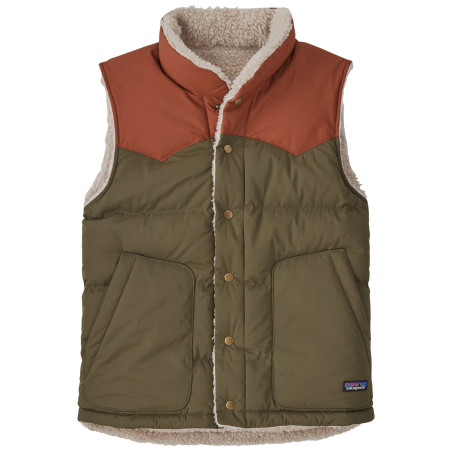 Gilet en duvet homme Patagonia Reversible Bivy Down Vest vert / brun Basin Green